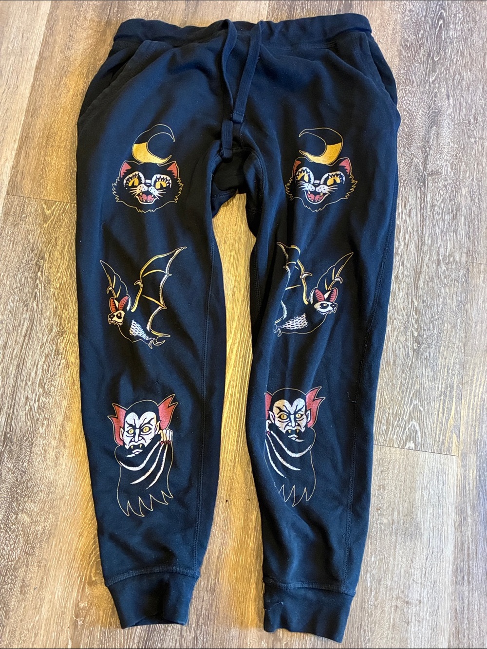 Blackcraft cult Women's Black Graphic Halloween Jogger Pants